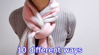 ♡ちょっと差のつく【ストールの巻き方】１０アレンジ！　how to wear a long scarf different ways 10