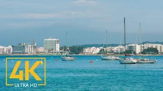4K Tranquility of IBIZA, Spain - Urban Relax Video with Real Sounds