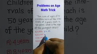 Age Problem Shortcuts | Problems on Age Short Trick in Hindi | Math Trick| #shorts