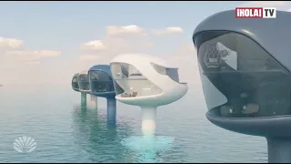 El nuevo lujo de vivir sobre el mar. Conoce el futurístico proyecto de casas flotantes | ¡HOLA! TV