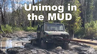 Unimog getting bogged and getting un-bogged, fun!