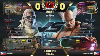 RGN (Leroy/Akuma) vs. Jules (Heihachi) - TOC 2021 Philippines & East Asia Masters: Losers Finals