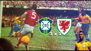 Brasil 3 x 1 Pais de Galês - 12/05/1962 - Gols: Garrincha, Coutinho e Pelé