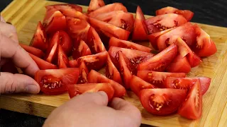 Ух Ты, Как Вкусно! Я Всегда Буду Так Готовить! Просто нарежьте помидоры! Закуска за 3 минуты!