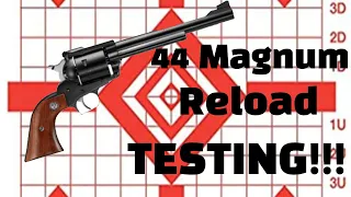 44 Mag Reload Testing