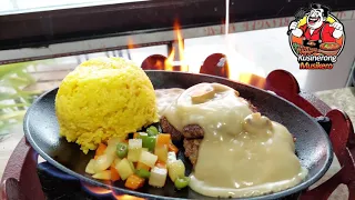 Sizzling Burger Steak n' Mushroom Gravy Sauce