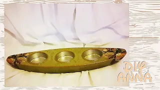 decoupage shabby chic candle holder DIY vintage ideas decorations craft tutorial / URADI SAM