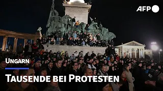Zehntausende Ungarn demonstrieren gegen Regierung | AFP