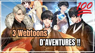 3 WEBTOONS ou le Héros part à l'aventures est progresse énormément! !!