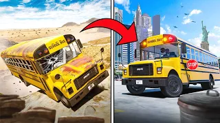 Repairing ABANDONED School Bus in GTA 5 RP!