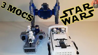 Lego vulture droid, snow speeder and imperial landspeeder MOC