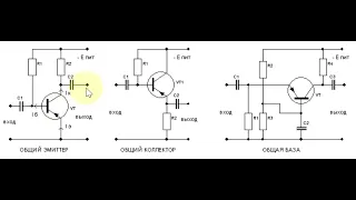 Отличие в работе каскадов с общим эмиттером, базой, коллектором