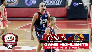 NCAA Season 98 | Game Highlights: Letran vs San Beda | February 3, 2023 | Jrs Basketball Tournament