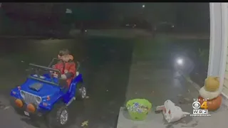 4-Year-Old Boy Trick-Or-Treating In Jeep Goes Viral For Driving Skills