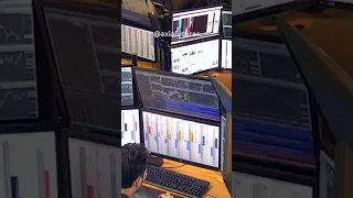 Behind the scenes of a Trading floor during high-risk trading events                  #trading