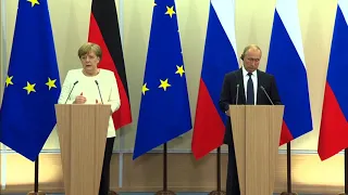 Совместная пресс-конференция с Канцлером ФРГ Ангелой Меркель