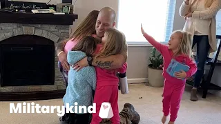 7 times military dads made their kids cry with epic homecoming surprises | Militarykind #goodnews