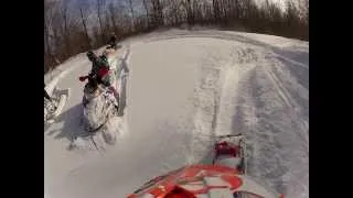 Powderhounds Snowmobiling UP Michigan 2014