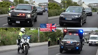 G7 Summit - Joe Biden Motorcade & Other World Leaders Moving In Convoy To Meet The Queen in Cornwall