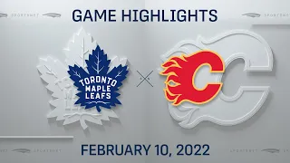 NHL Highlights | Maple Leafs vs. Flames - Feb. 10, 2022