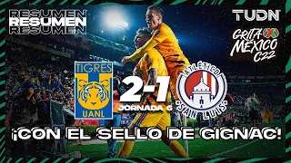 Resumen y goles | Tigres 2-1 Atl San Luis | Grita México C22 - J6 | TUDN