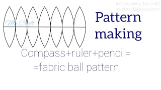 How to make a fabric ball pattern - sphere template