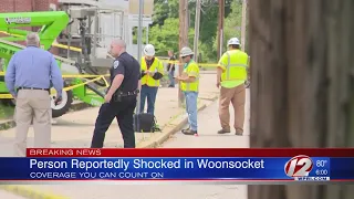 Crews respond to report of person shocked by power line