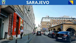 Driving in Sarajevo, Bosnia and Herzegovina. 4K