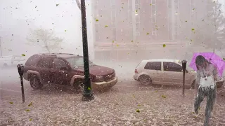 Apocalypse in france ! Freak hail storm strikes Langeais & Vollore Ville