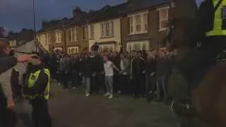 Tottenham fans welcome to Arsenal supporters to White Hart Lane 23/09/15