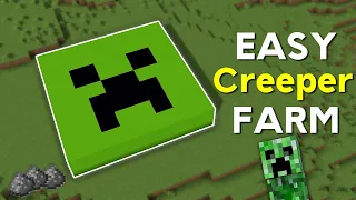 Minecraft Easiest Creeper Farm Without Cat - Efficient AFK Gunpowder Farm | Tutorial 1.20