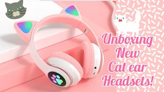 unboxing new cat ear headphones!