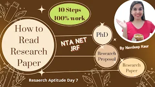 How to Read Research Paper | 10 Steps 100% work | By Navdeep Kaur | NTA NET JRF | PhD