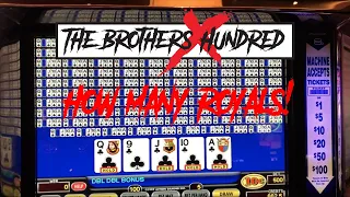 Dealt 4 of a Kind X 100 & a Royal Flush Hit High Limit Max Bet Jackpot | The Brothers X Hundred Ep#6