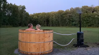 Cedar Hot Tub with Wood Boiler