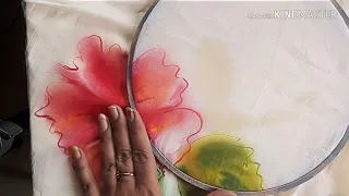 Fabric/ saree painting for beginners#easy technique#