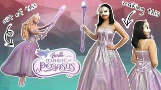 I made Barbie and the Magic of Pegasus Ballgown Dress! | DIY cosplay
