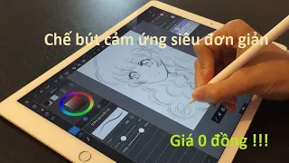 Hướng dẫn làm bút cảm ứng siêu đơn giản|How to make stylus pen