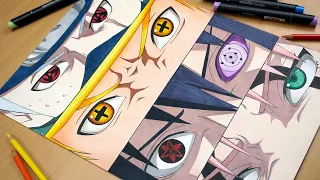 Drawing Kakashi, Naruto, Sasuke and Sakura [NARUTO]