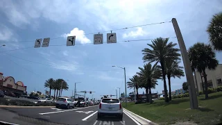 Driving through the Cocoa Beach Florida