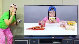 Macarrão picante de fogo Mukbang DONA