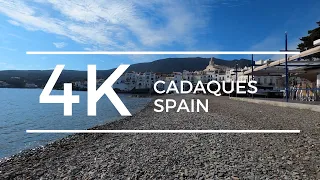 Walking Tour 4K Costa Brava Cadaques 2023, Spain