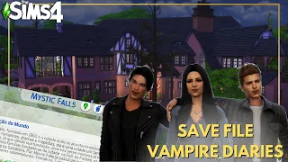 🦇 DIÁRIOS DE UM VAMPIRO no THE SIMS 4 🗺️ SAVE FILE BR 🗺️ The Vampire Diaries l Save Sobrenatural