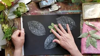 Easy Leaf Printing by Hand - Gouache