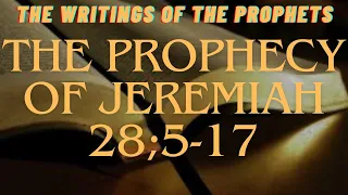 Comparing God's Prophets Jeremiah & False Prophet Hananiah, True Prophecy From False. Jer 28:5-17.