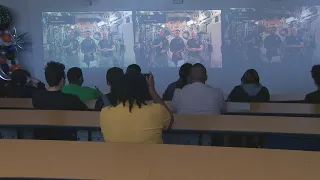 International Space Station astronauts answer questions live from HISD students