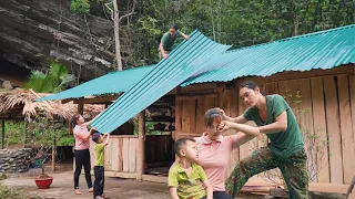 Repairing roofs and barns after a terrible storm, Rebuild the farm