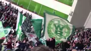 Werder-Fans feiern Halbfinaleinzug