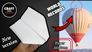 How to make a paper plane | fly very far | paper airplane | very easy | craft with Hussain