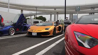 CRAZY Lamborghini Aventador meet in Tokyo!